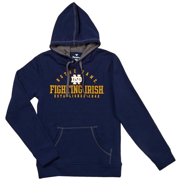 Mens Fanatics Notre Dame Pullover Hoodie - Navy