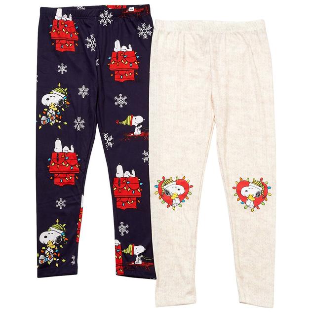 Girls (7-12) Peanuts® 2pk. Christmas Snoopy Leggings