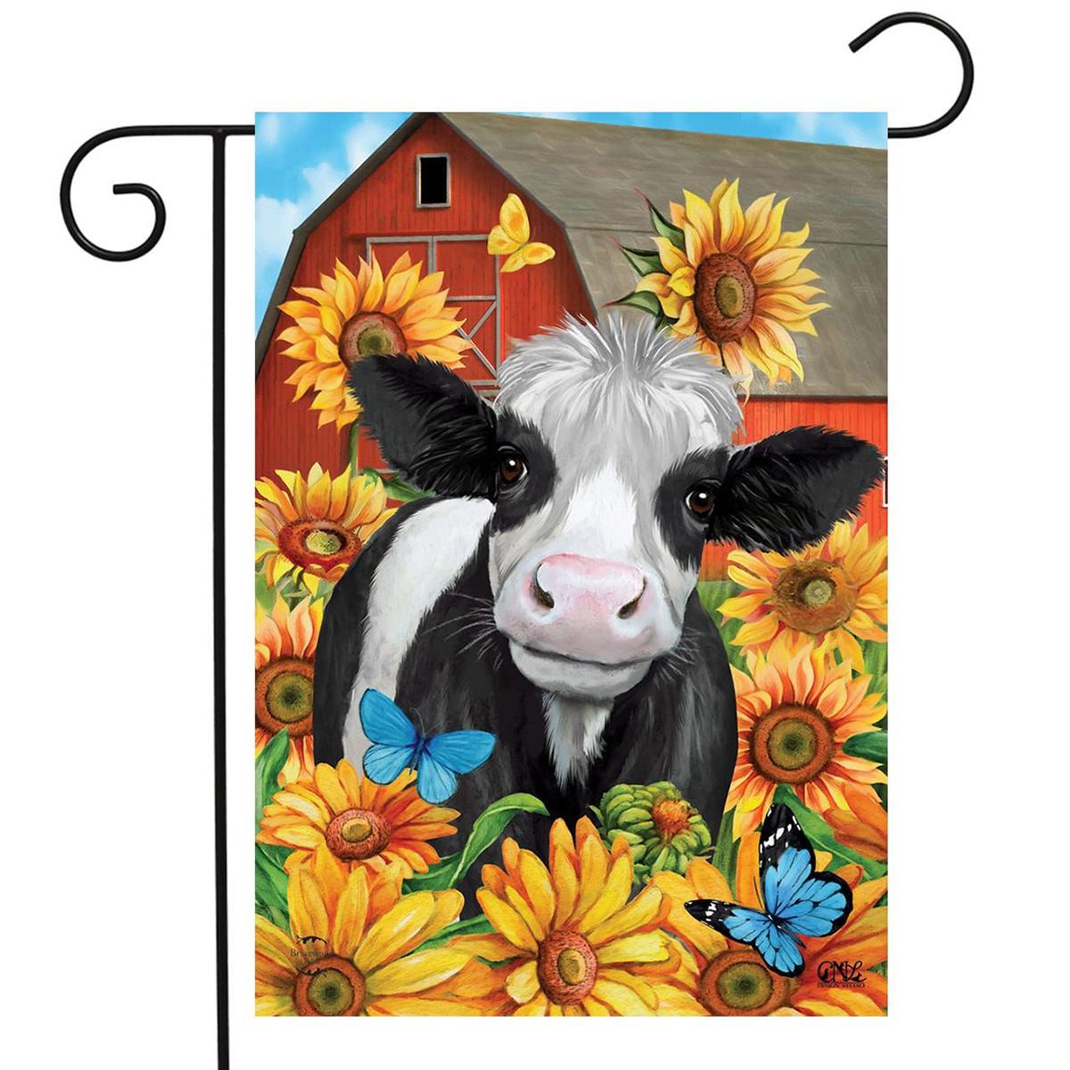 Briarwood Lane Cow Garden Flag