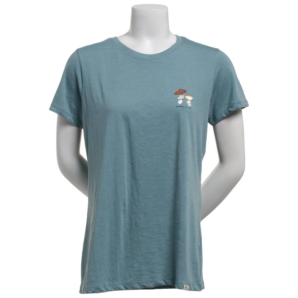 Womens Mountain and Isles Seek the Outdoors Mushroom Graphic Tee