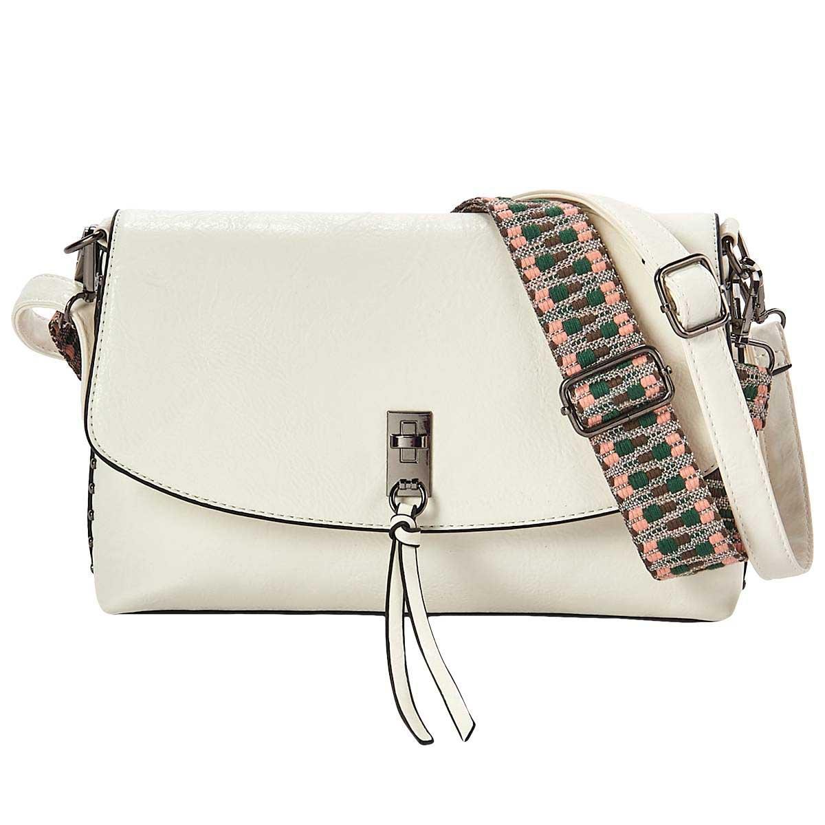 Sam & Hadley Solid Crossbody Bag with Studs