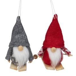 Northlight Seasonal 4in. Gnome Christmas Ornaments - Set of 2