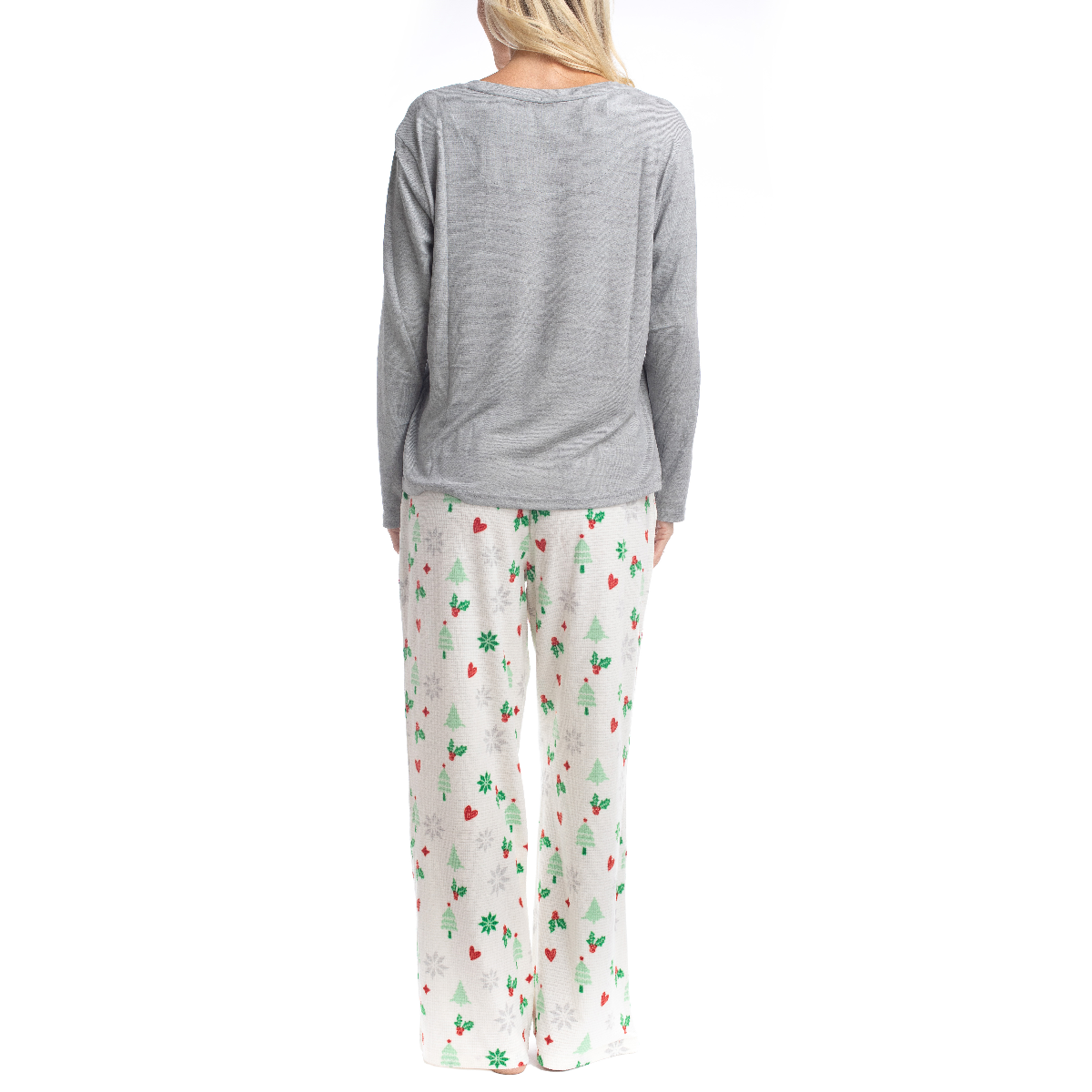 Womens Goodnight Kiss Holiday Pop Up Hearts Pajama Set