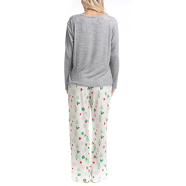 Womens Goodnight Kiss Holiday Pop Up Hearts Pajama Set