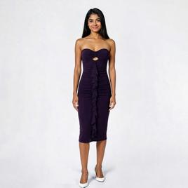 Juniors Emerald Sundae Solid Strapless Keyhole Tube Midi Dress