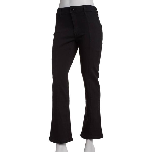 Womens Tahari Mid-Rise Mini Boot Leg Silk Jeans