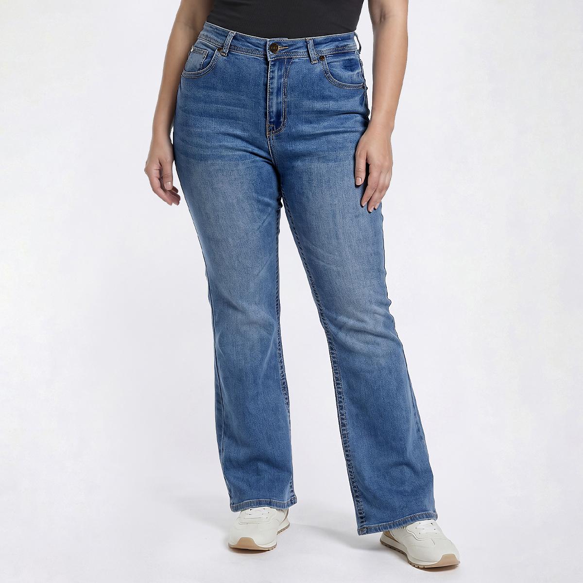 Juniors Plus Gogo Jeans High Rise 1 Button w/ Rhinestone Pocket