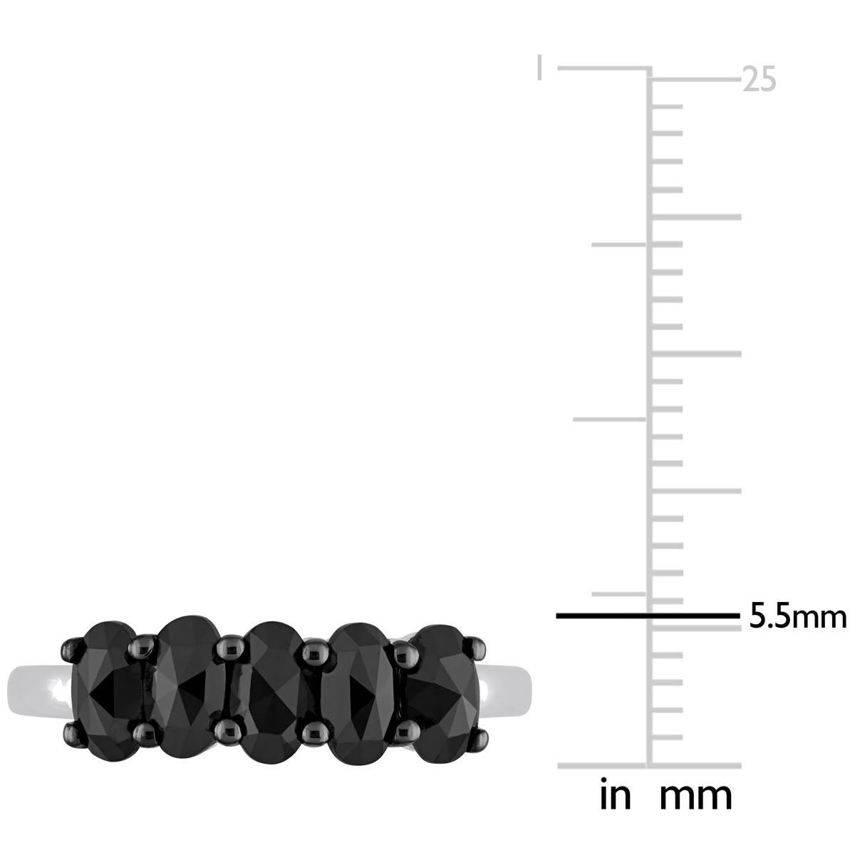 Radiant Rainbow™ Black Diamond Semi-Eternity Ring