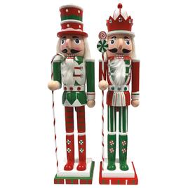 Santa''s Workshop 14in. Peppermint Nutcrackers - Set of 2