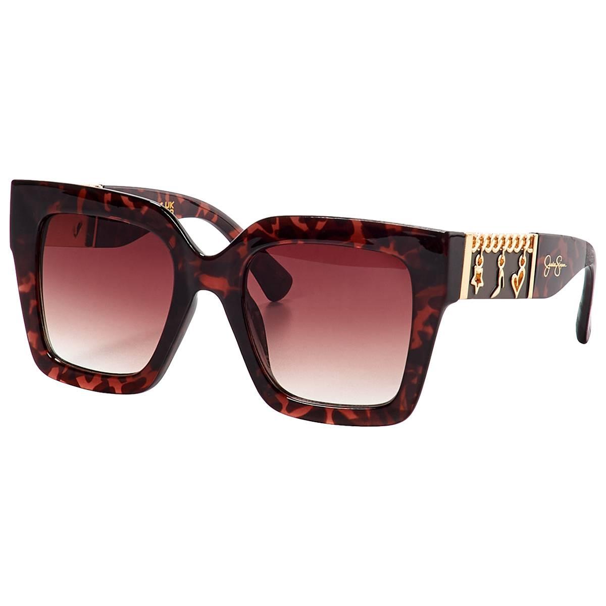 Womens Jessica Simpson Square Charm Sunglasses