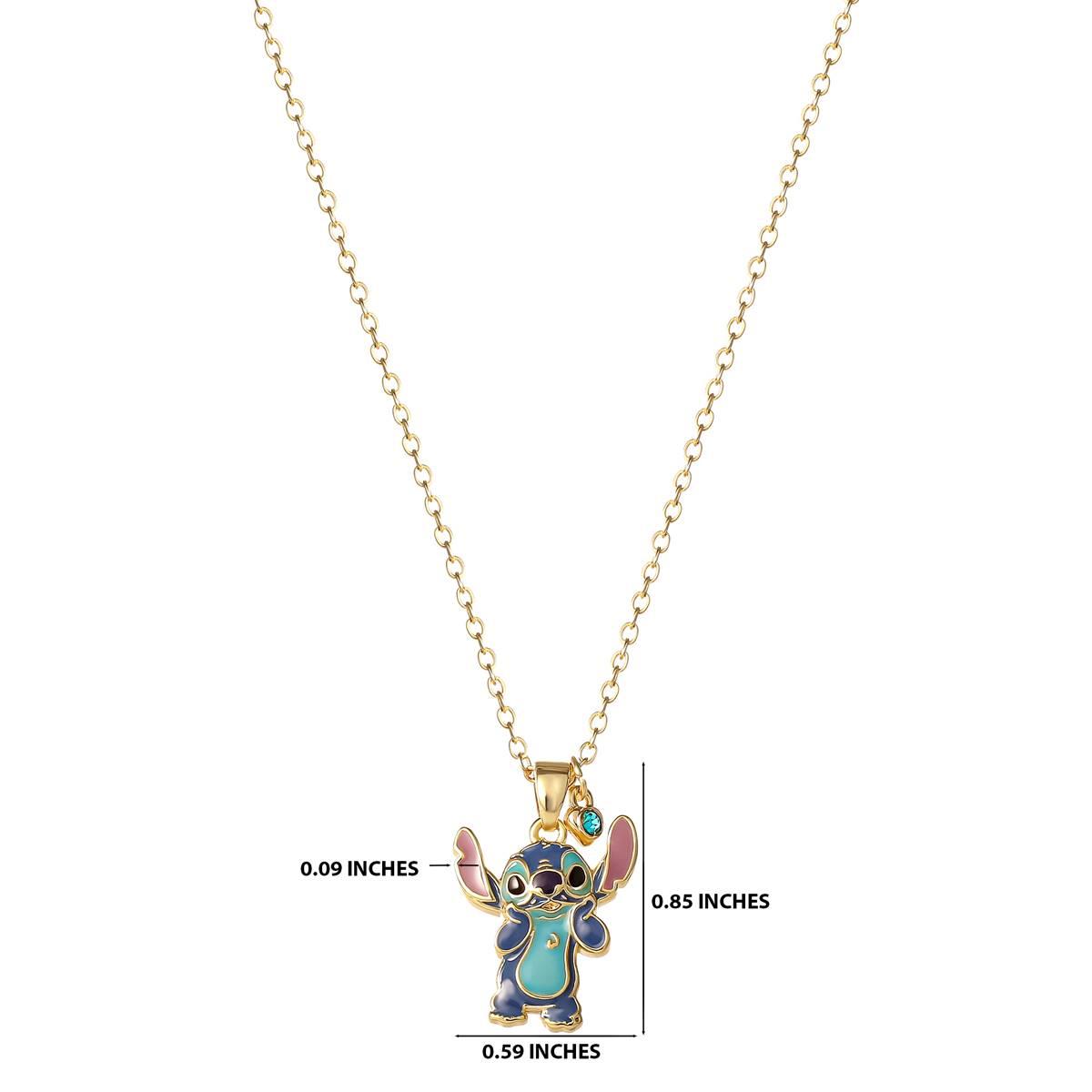 Brass Stitch Pendant Necklace