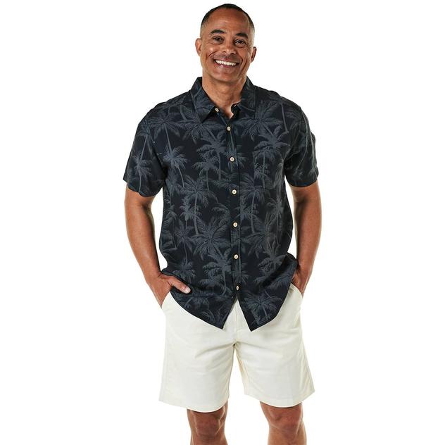 Mens Joe Marlin Solid Palm Tree Button Down Shirt