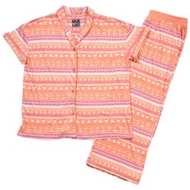 Womens MUK LUKS® Nautical Fairisle Shawl Cropped Pajama Set