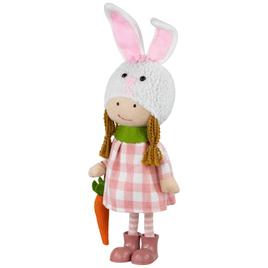 Northlight Seasonal Standing Girl in Bunny Hat Easter Figurine