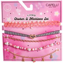 Girls Capelli® New York 5pc. Layered Choker & Mixed Necklace Set