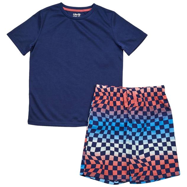 Boys (6-14) Sleep On It® Tee & Check Shorts 2pc. Pajama Set