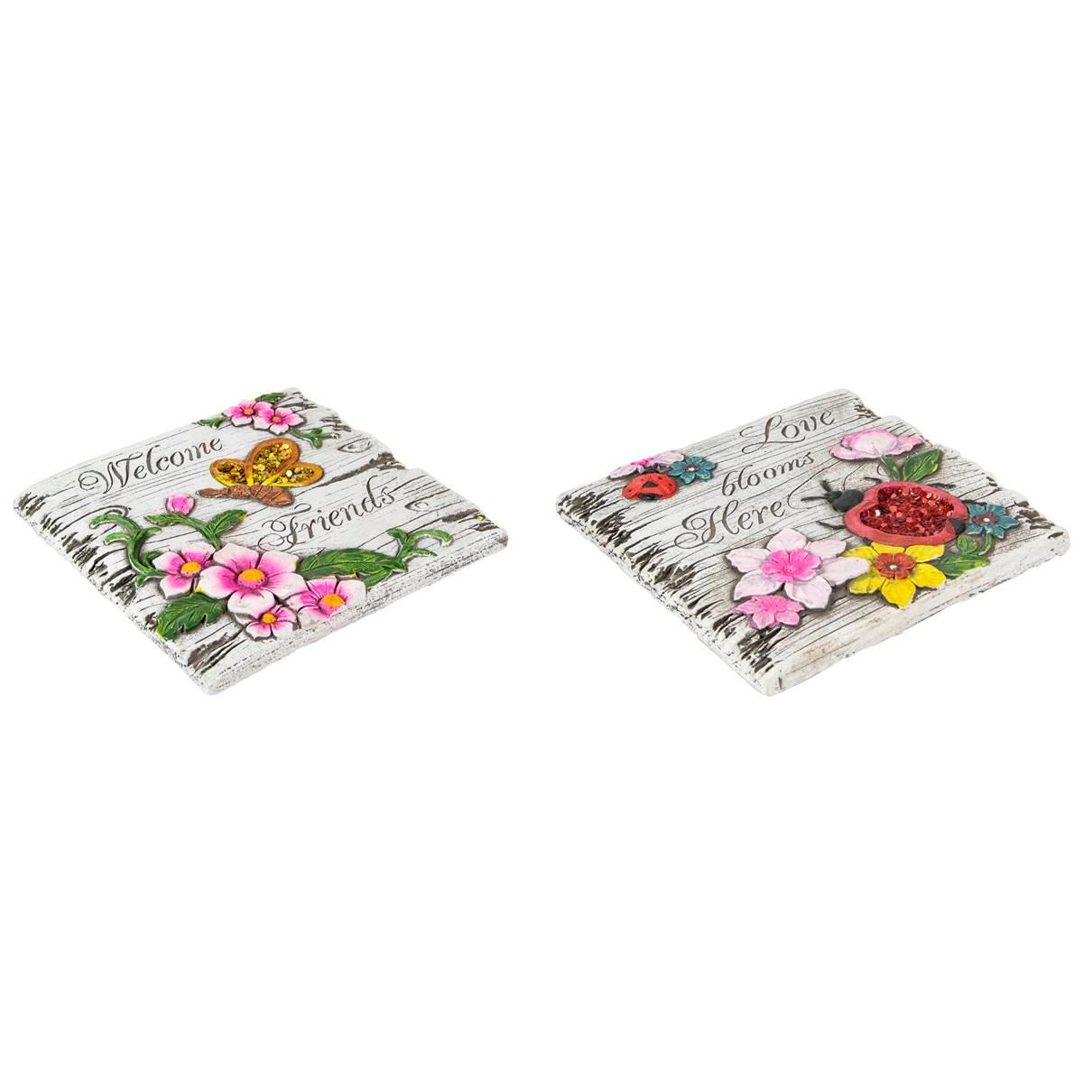 Northlight Seasonal Welcome Friends Garden Stones - Set of 2