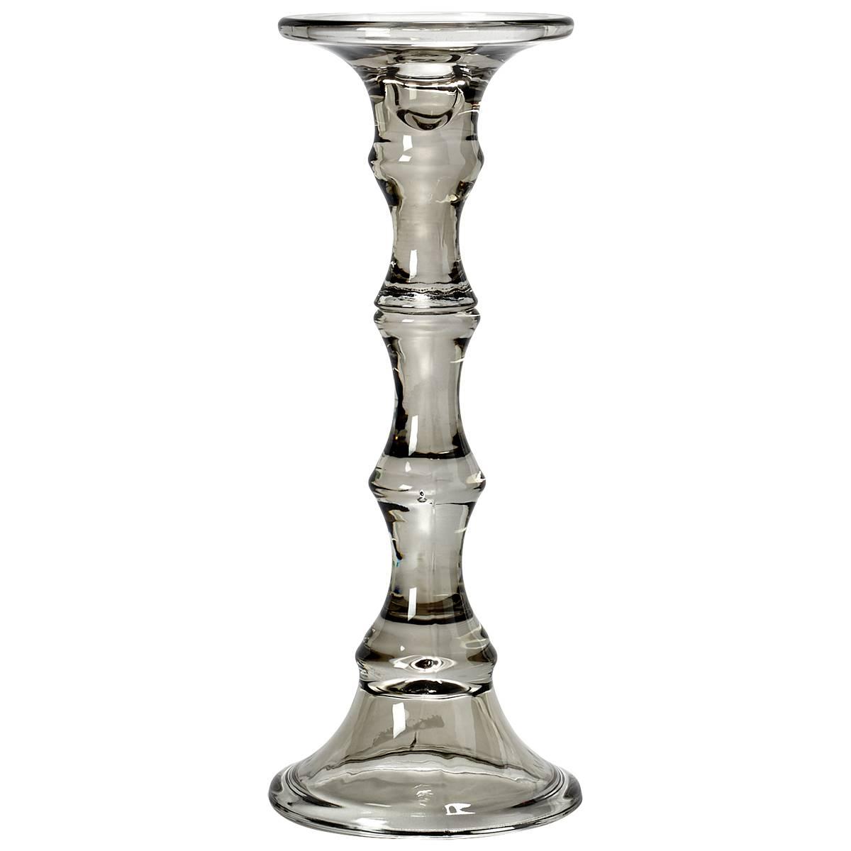 Mikasa(R) 11.75in. Glass Candle Holder - Smoke