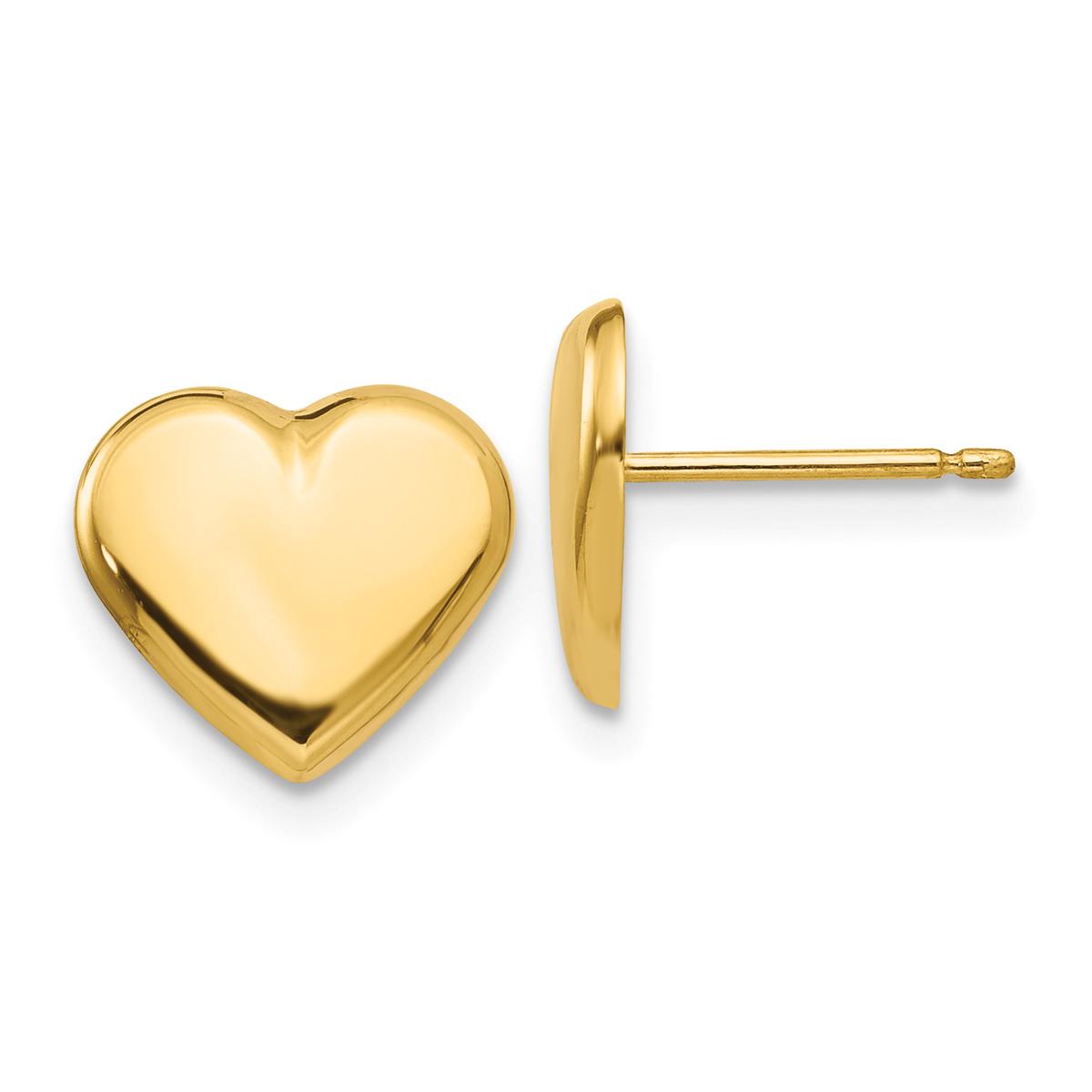Gold Classics(tm) 14kt Heart Stud Earrings