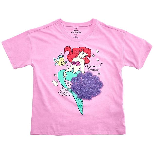Girls (7-12) Disney The Little Mermaid Short Sleeve Graphic Tee