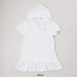 Girls (4-6x) Pink Platinum® Hooded Terry Zip Swim Cover-Up