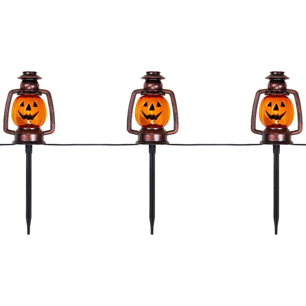 Northlight Seasonal Halloween Jack O'' Lantern Lights - Set of 3