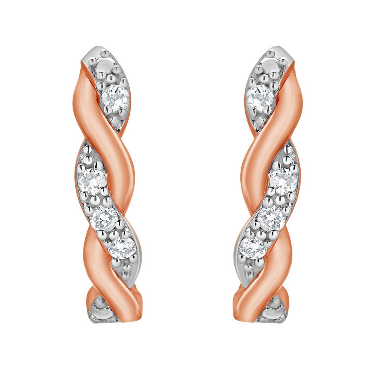 Nova Star™ 1/10ctw. Lab Grown Diamond Half Hoop Earrings