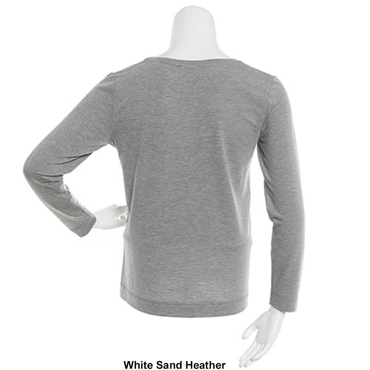 Womens HUE® Long Sleeve Terry Knit Pajama Tee