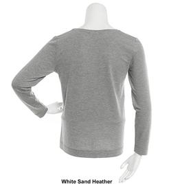 Womens HUE® Long Sleeve Terry Knit Pajama Tee