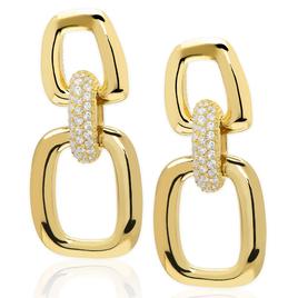 Gianni Argento 1/10ctw. Diamond Rectangle Drop Earrings