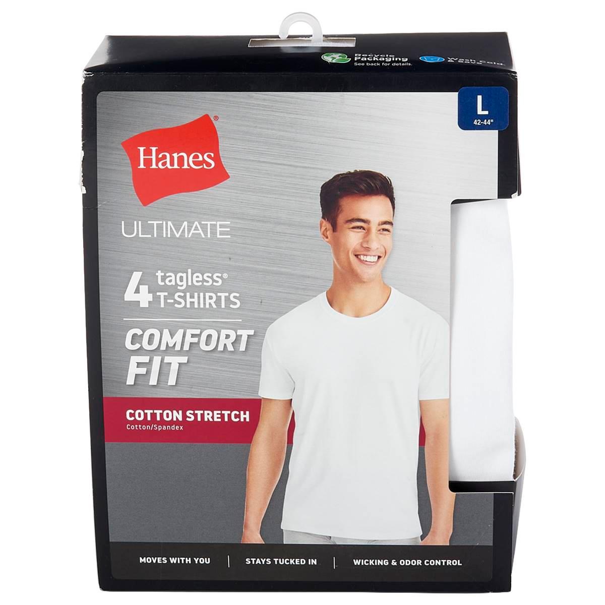 Mens Hanes 4pk. Comfort Fit Stretch Crew T-Shirts