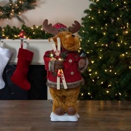 Northlight Seasonal 24in. Animated Musical Moose Christmas Figure