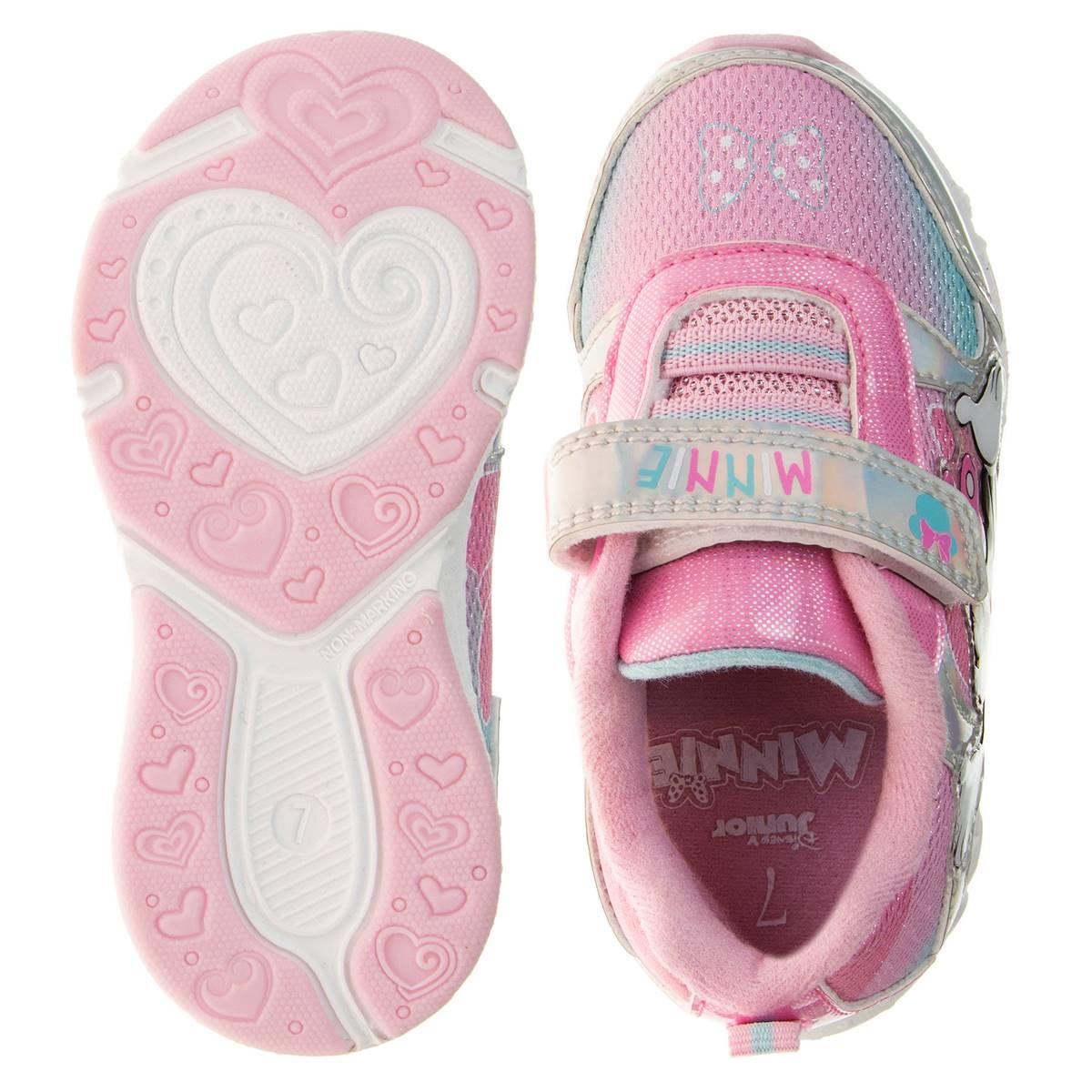 Little Girls Disney Minnie Mouse Light-Up Fashion Sneakers