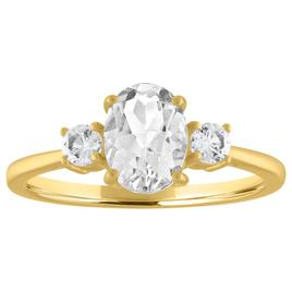 Gemstone Classics(tm) White Sapphire 10kt. Yellow Gold Ring