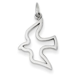 Gold Classics(tm) 14kt. White Gold Open Dove Charm
