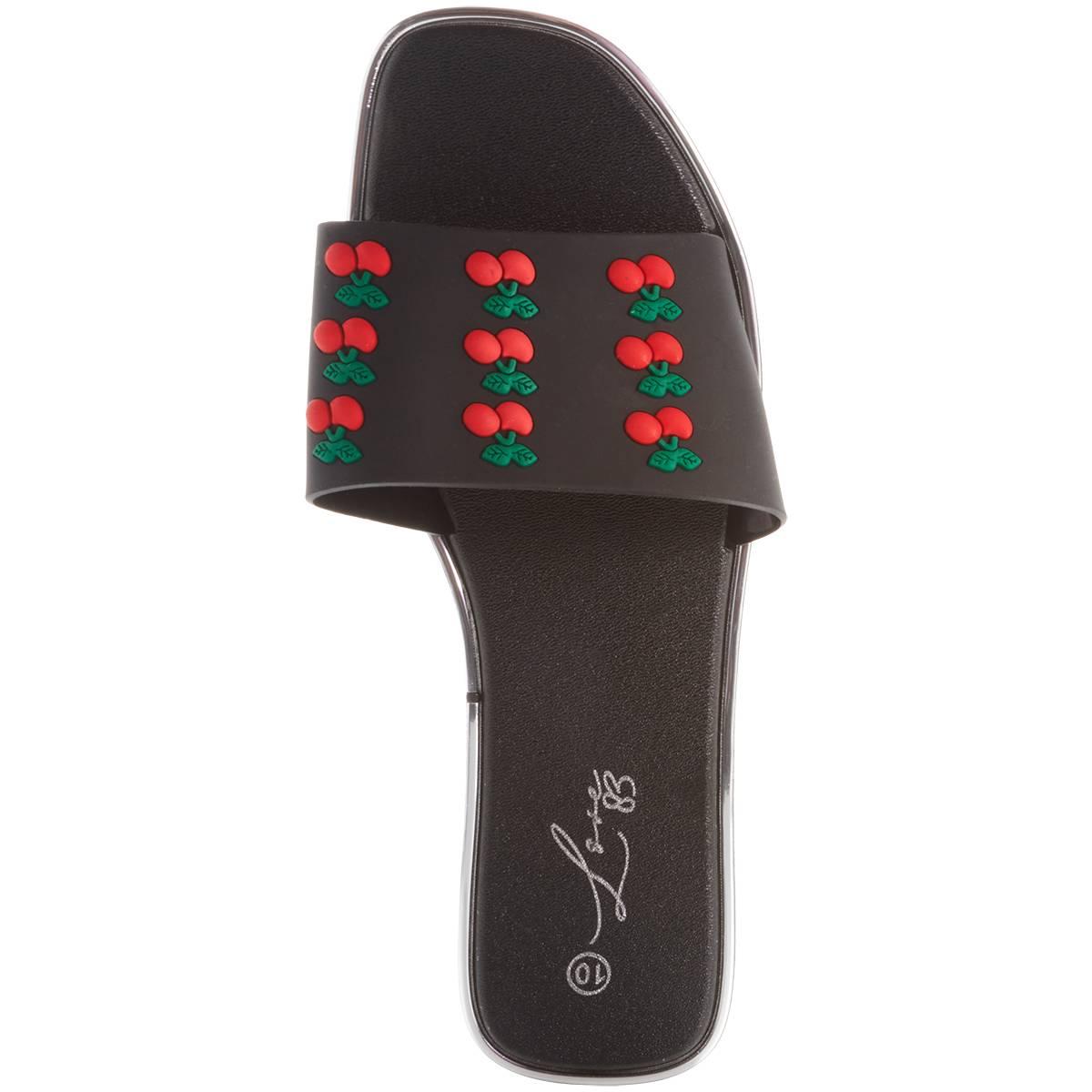 Womens Love 83 Cherry Jelly Band Slide Sandals