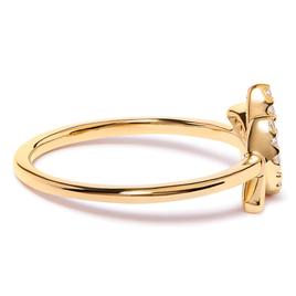 Haus of Brilliance 10kt. Yellow Gold 1/10ctw. Diamond Leaf Ring