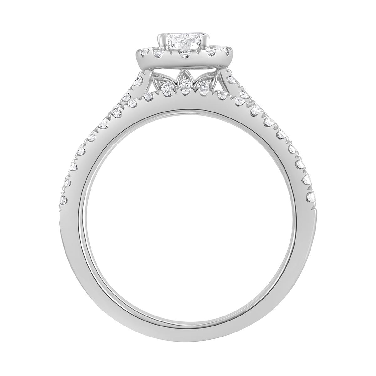Nova Star® 14kt. White Gold 1ctw. Lab Grown Diamond Oval Ring