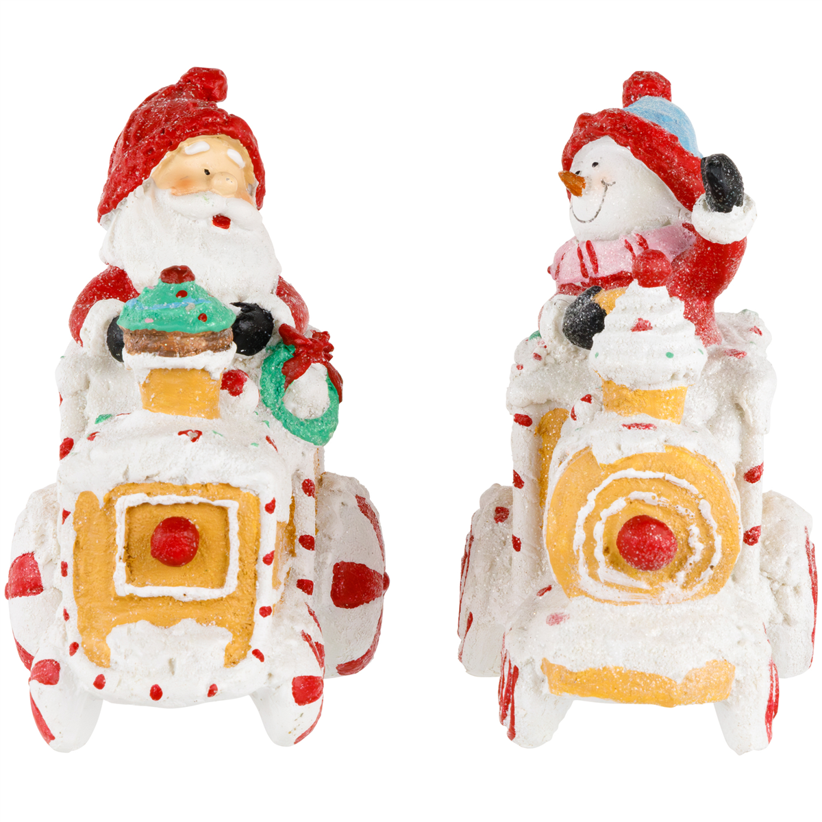 Northlight 2pc. Santa on Gingerbread Train Car Christmas Figures