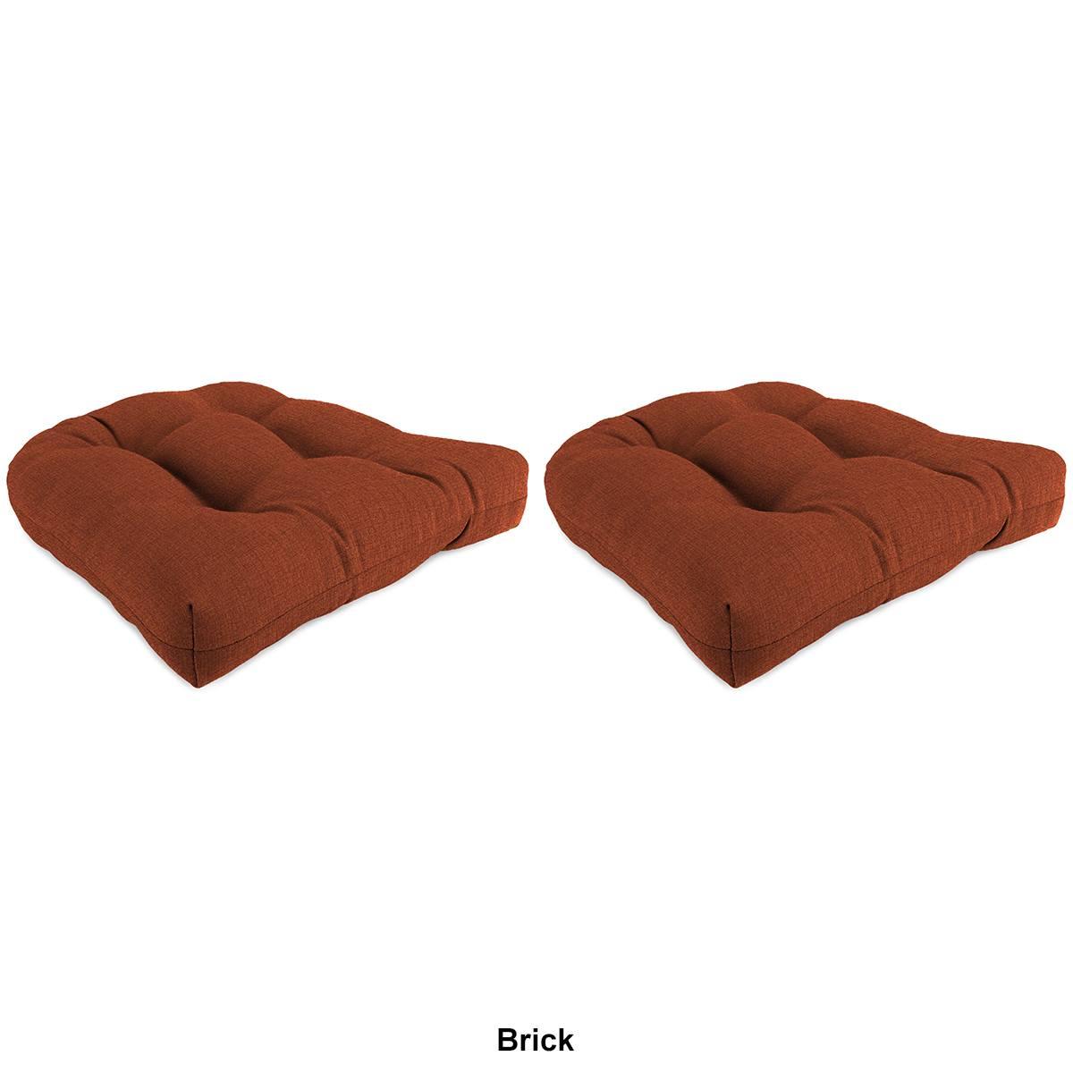 Jordan Manufacturing Textured Wicker Chair Cushions - Set Of 2