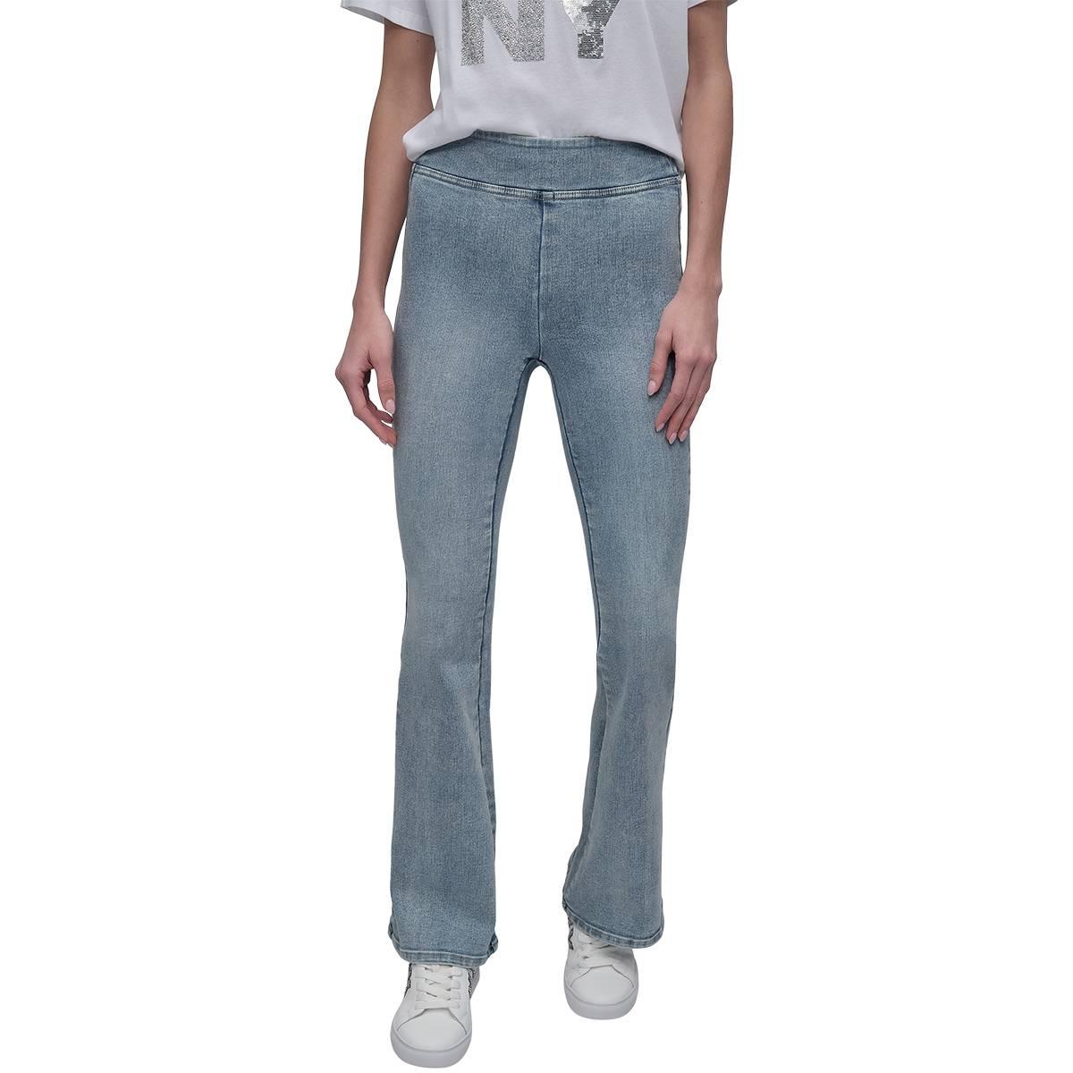 Womens DKNY Essential High Rise Pull On Flare Jeans