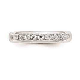Pure Fire 14kt. White Gold Lab Grown 11-Stone Channel Band