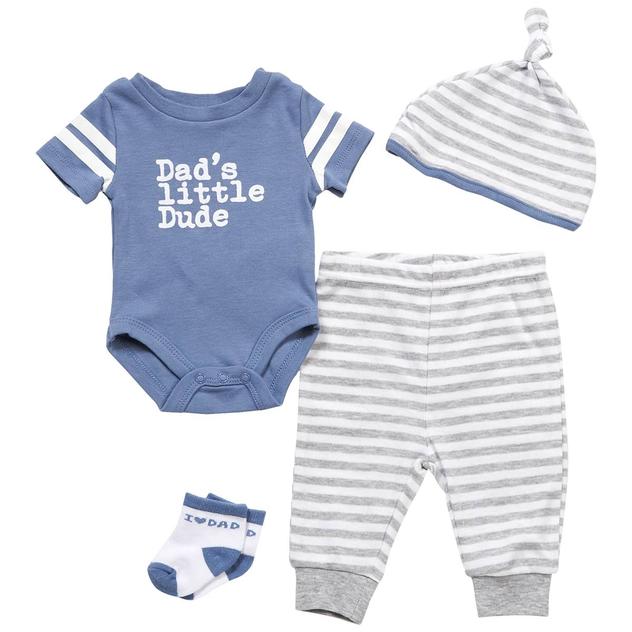 Baby Boy (3-9M) Baby Essentials® Dads Dude Pant Bodysuit Pant Set