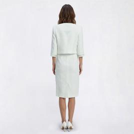 Womens Maya Brooke Pearl Trim Jacket Dress