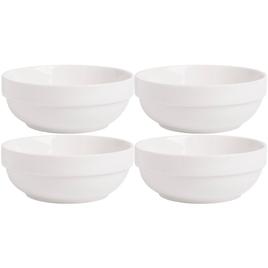 Home Essentials 6in. White Round All Purpose Bowls - Set of 4