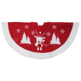 Northlight 48in. Winter Reindeer Embroidered Christmas Tree Skirt