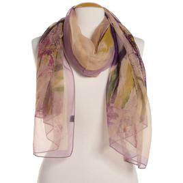 Womens Renshun Silk Oblong Scarf - Purple