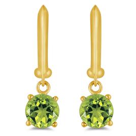 Gemstone Classics™ Gold over Silver Peridot Drop Earrings