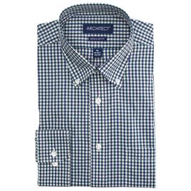 Mens Architect(R) Performance Regular Fit Dress Shirt - Green/Blue