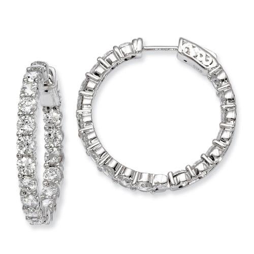 Sterling Silver 28mm x 28mm Hoop Earrings